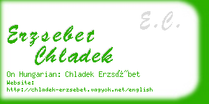 erzsebet chladek business card